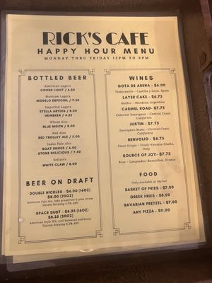 Menu photo 3 Rick's Cafe San Juan Capistrano, CA