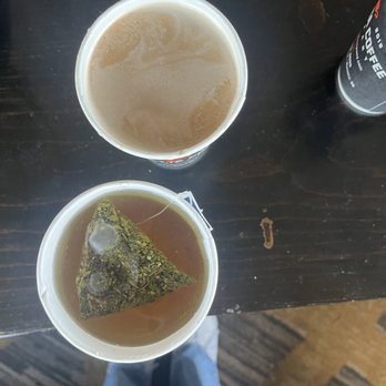 Marietta Coffee Company - French vanilla latte (top) and lavender mint tea (bottom) - Coffee & Tea Near Me - Marietta, Georgia