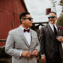 Bernie's Mixology Mobile Bartender - I suggest a drink before you say, I do? Danger men drinking before the ceremony #flask #drinkortwo Los Banos Ca