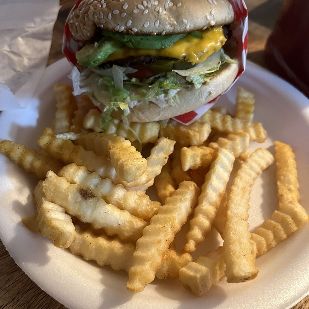 Avocado burger meal Avocado burger meal