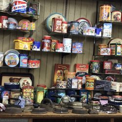 Sandie's Antiques and Doll Museum - Tins for sale