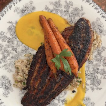 Virtue Restaurant - Blackened Catfish w/grilled carrots and brown rice - Southern Near Me - Chicago, Illinois Virtue Restaurant - Blackened Catfish w/grilled carrots and brown rice - Southern Near Me - Chicago, Illinois