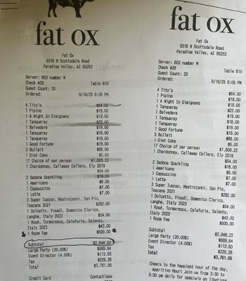 Menu photo 6 Fat Ox Scottsdale, AZ Menu photo 6 Fat Ox Scottsdale, AZ