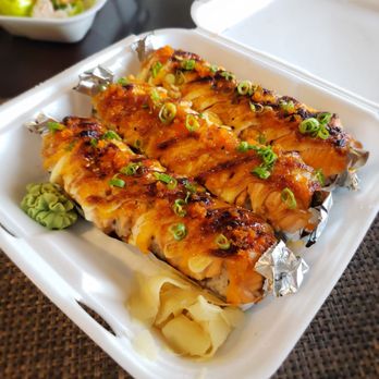 Kiyora Sushi - Baked salmon rolls - Sushi Bars Near Me - Redlands, California Kiyora Sushi - Baked salmon rolls - Sushi Bars Near Me - Redlands, California