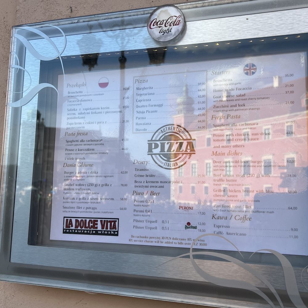 La Dolce Vita - Menu - Italian Near Me - Warsaw, MZ