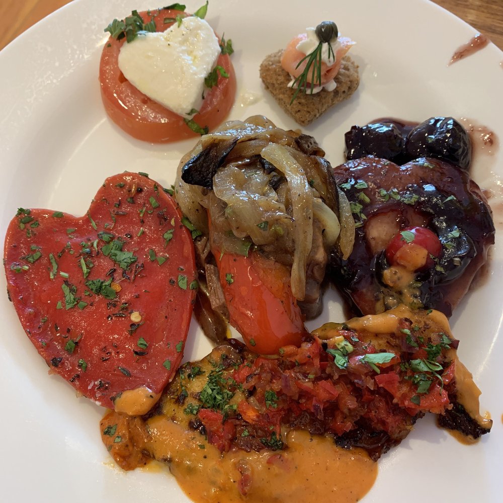 Chef's Catering - Valentine's plate with heart shaped theme - Caterers Near Me