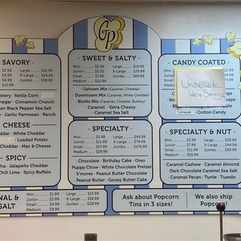 The Garlic Press - Popcorn Menu - Home Decor Near Me - Normal, Illinois