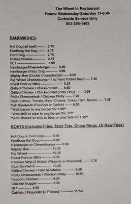 Menu photo 3 Wheel-In Restaurant Lancaster, SC