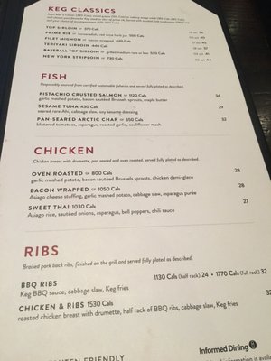 Menu photo 6 The Keg Steakhouse + Bar Toronto, ON