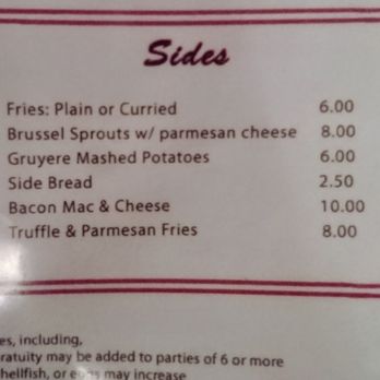 Palmer's - Sides menu.Fri dinner 2017-10-13 - American Near Me - San Francisco, California Palmer's - Sides menu.Fri dinner 2017-10-13 - American Near Me - San Francisco, California