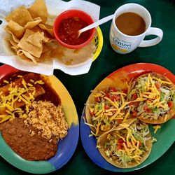 Mexiquito - There was certainly a lot here and it was all part of one combo ... also, some coffee, chips, and salsa that is too hot