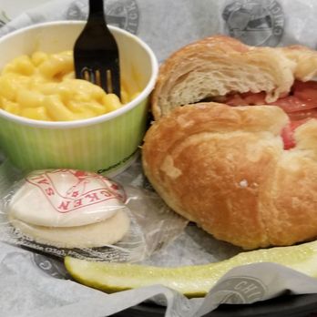 Chicken Salad Chick - Chicken salad on croissant w/ side of mac n' cheese - Southern Near Me - Westerville, Ohio Chicken Salad Chick - Chicken salad on croissant w/ side of mac n' cheese - Southern Near Me - Westerville, Ohio