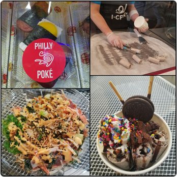 Chinatown Square - Tuna poke bowl and cookie spree rolled ice cream - Cambodian Near Me - Philadelphia, Pennsylvania