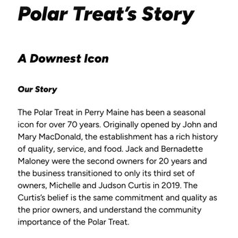 Polar Treat - Polar Treat's story. - Ice Cream & Frozen Yogurt Near Me - Perry, Maine Polar Treat - Polar Treat's story. - Ice Cream & Frozen Yogurt Near Me - Perry, Maine