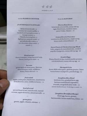 Menu photo 7 Josephine House Austin, TX