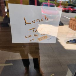 Lunch time 12NOON
