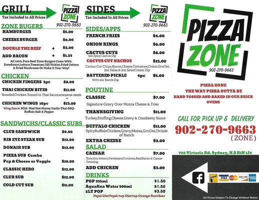 Menu photo 5 Pizza Zone Sydney, NS Menu photo 5 Pizza Zone Sydney, NS
