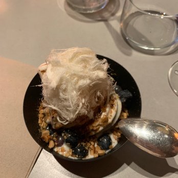 Shukette - Mic-drop: Tahini soft serve with halva floss - Middle Eastern Near Me - New York, New York Shukette - Mic-drop: Tahini soft serve with halva floss - Middle Eastern Near Me - New York, New York