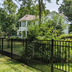 American Fence Company - ornamental aluminum fence with puppy-picket bottom