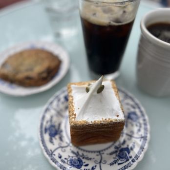 maman - pumpkin pie croissant cube with cold brew - Cafes Near Me - New York, New York