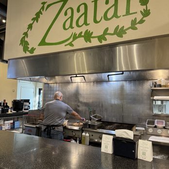 zaatar Downtown - The owner cooking our order. - Lebanese Near Me - Fresno, California