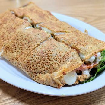 Lucy's Crepes - Pesto chicken and spinach - Creperies Near Me - Fremont, California Lucy's Crepes - Pesto chicken and spinach - Creperies Near Me - Fremont, California
