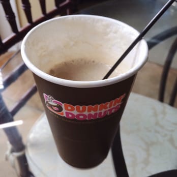 Dunkin' - White chocolate latte. Opened top because it felt super light. Drink was missing approximately a 1/4 or so of coffee! - Coffee & Tea Near Me - McKinney, Texas