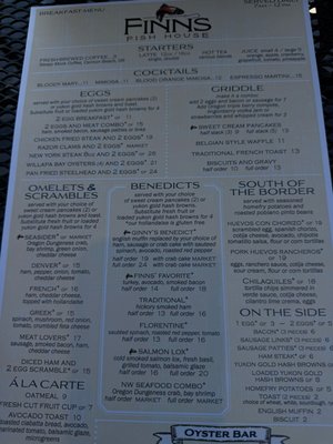 Menu photo 6 Finn's Fish House Seaside, OR