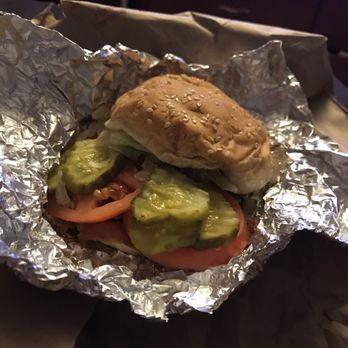 Five Guys - This is what a five guys bacon cheeseburgers look like before consumption - Burgers Near Me - New York, New York