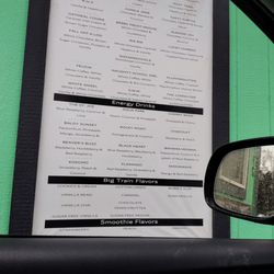 Shift & Grind - Partial menu