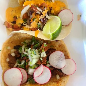 One Night Taco Stand - Al pastor contained little kibbles of meat (dissapointing), but the fish taco was tasty! - Tacos Near Me - Jacksonville, Florida