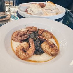 Verdigris - shrimp & grits and eggs Benedict