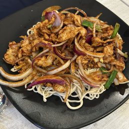 Mongolian Chicken with noodles