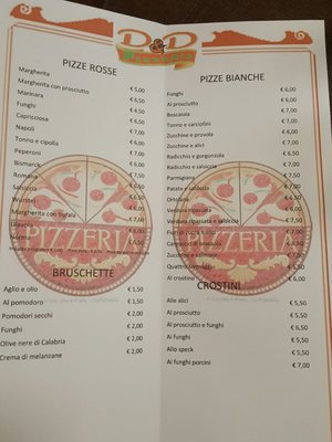 Menu photo 1 D&D Pizzeria Rome, RM