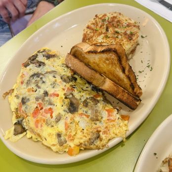Snooze, an A.M. Eatery - 3 egg omelette with mushrooms, onions, and peppers - Breakfast & Brunch Near Me - Tucson, Arizona