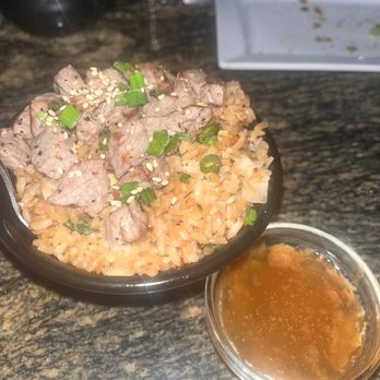 RA Sushi Bar Restaurant - "RA"CKIN' STEAK FRIED RICE (Serves 1) with steak & side of melted butter ! - Sushi Bars Near Me - Southlake, Texas