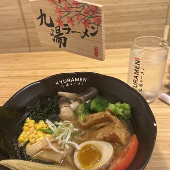 Kyuramen - Cherry Hill - Vegetable Miso Ramen with extra ramen half egg - Ramen Near Me - Cherry Hill, New Jersey