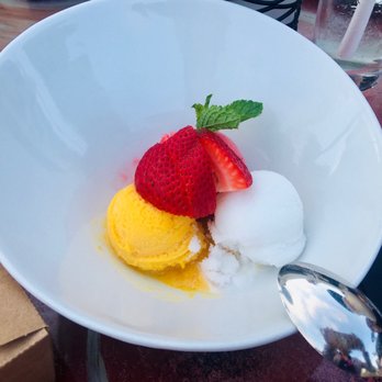 Geoffrey's Malibu - Mango coconut and raspberry sorbets - Seafood Near Me - Malibu, California
