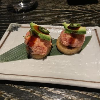 Nobu Chicago - Crispy Rice with Spicy Tuna* (2 pcs min.) - Japanese Near Me - Chicago, Illinois Nobu Chicago - Crispy Rice with Spicy Tuna* (2 pcs min.) - Japanese Near Me - Chicago, Illinois