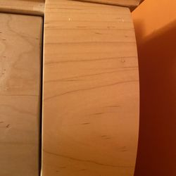 Schmitt Furniture - Nail holes they poorly tried to fill. Spots where they tried to sand the filling, which made the holes look worse!