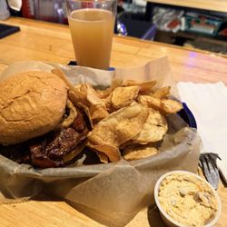 Pub One Eleven - Viking burger with homemade chips and dip ... the dip is HIGHLY addictive.