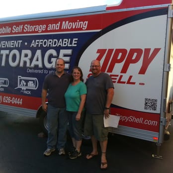 Zippy Shell Fox Valley - One of our happy customers asked us to take a picture next to his Zippy Shell. - Movers Near Me - North Aurora, Illinois