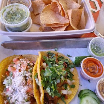 Taco Chelo - Chips, Salsa and Guacamole,  Fish Taco, Carne Asada Taco (GF, DF) - Tacos Near Me - Phoenix, Arizona