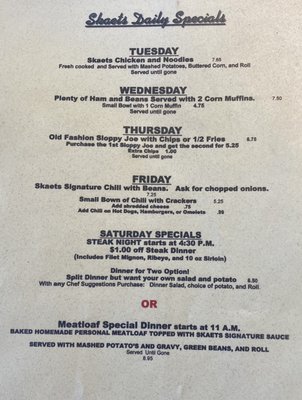 Menu photo 2 Skaets Steak Shop Hutchinson, KS Menu photo 2 Skaets Steak Shop Hutchinson, KS