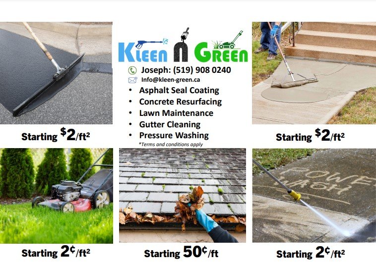 KLEEN N GREEN Windsor, Ontario, Canada Gutter Services Phone