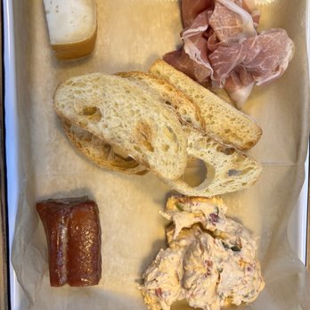 Forward Brewing - Clockwise: la mancha cheese, prosciutto, pimiento cheese, smoked salmon - Brewpubs Near Me - Annapolis, Maryland