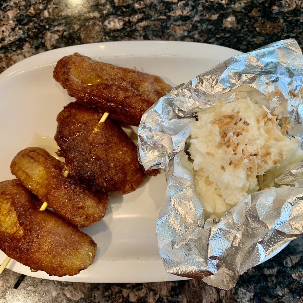 Baan Thai Restaurant - Fried banana with coconut ice cream - good for 2-3 people. Crunchy and sweet! Yum! - Thai Near Me - Orinda, California Baan Thai Restaurant - Fried banana with coconut ice cream - good for 2-3 people. Crunchy and sweet! Yum! - Thai Near Me - Orinda, California