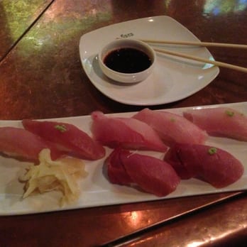 Sasa - This was 2 orders of Shiro Maguro to the top right (I ate a piece before the photo) one order of Hamachi and one order of Toro - Japanese Near Me - Walnut Creek, California