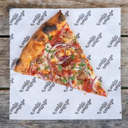Arthur Mac's Little Snack - Slice of Who's the Boss - sausage & pepperoni, red onion, house red sauce & mozz.