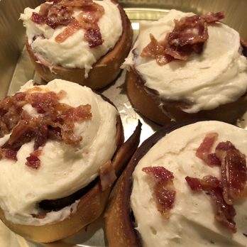 Frog & the Hen - Cinnamon rolls, with bacon. - Southern Near Me - Augusta, Georgia Frog & the Hen - Cinnamon rolls, with bacon. - Southern Near Me - Augusta, Georgia
